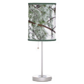 Underneath the Snow Covered Pine Tree Winter Photo Table Lamp (Right)