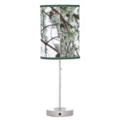 Underneath the Snow Covered Pine Tree Winter Photo Table Lamp (Back)