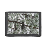 Underneath the Snow Covered Pine Tree Winter Photo Tri-fold Wallet