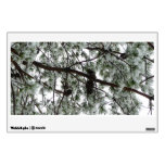 Underneath the Snow Covered Pine Tree Winter Photo Wall Sticker