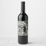 Underneath the Snow Covered Pine Tree Winter Photo Wine Label