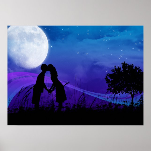 Underneath the Stars - Romantic Couple Poster (Front)