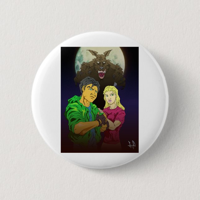 Underneth the Full Moon Button (Front)