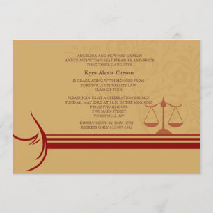 Underscore Law School Graduation Announcement/ Inv Invitation