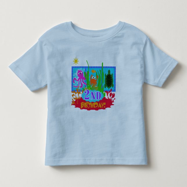 Undersea 2nd Birthday T-shirts and gifts (Front)
