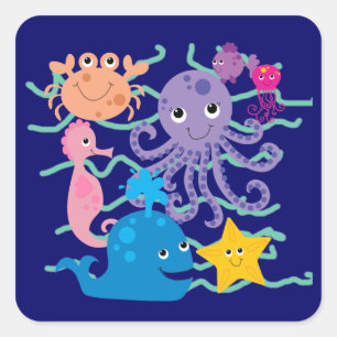 Undersea Adventure Square Sticker