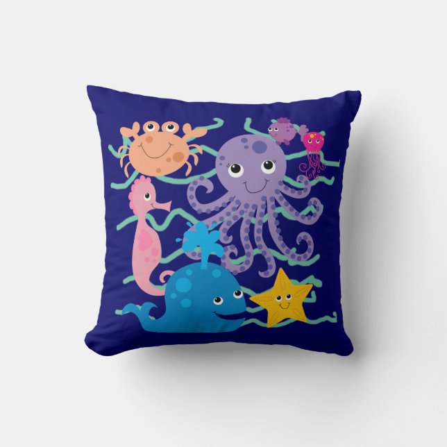 Undersea Adventure Throw Pillow (Front)
