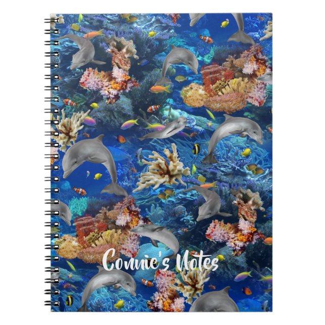 Undersea Dolphins Coral Reef Writing Journal (Front)