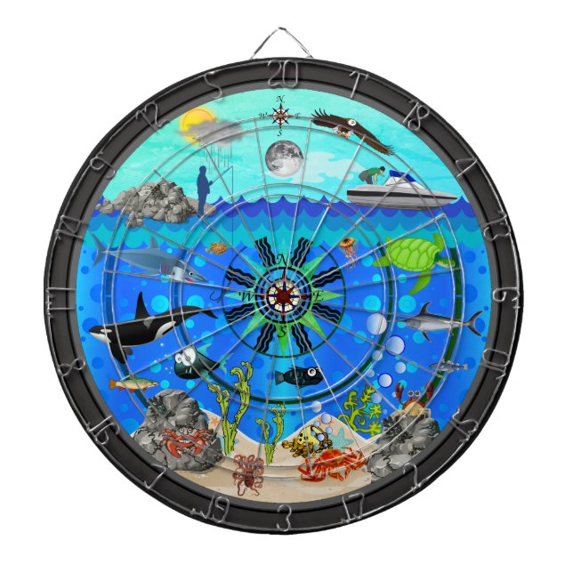 Undersea Extravaganza Multi-Target Dart Board (Front)