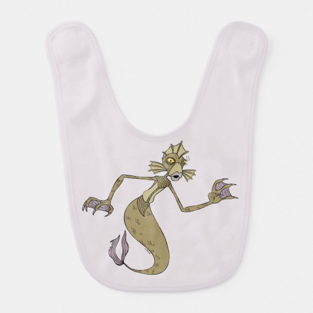 Undersea Gal | Creature From Black Lagoon Baby Bib (Front)
