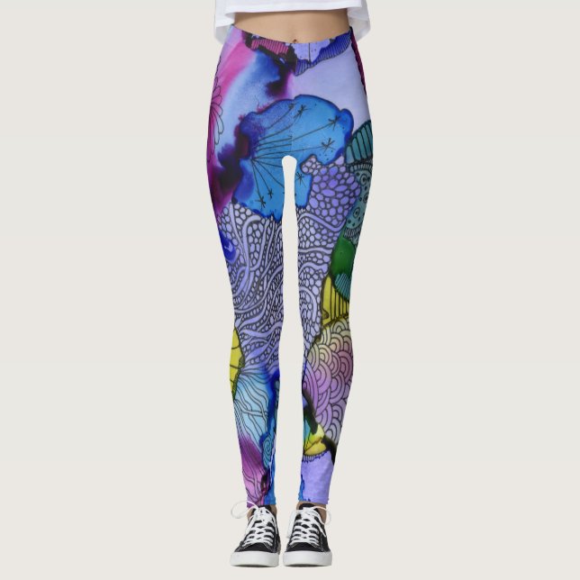 Undersea Garden Leggings (Front)