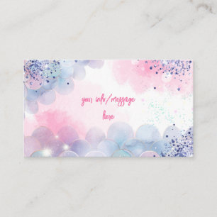 Undersea magic mermaid birthday bash enclosure card