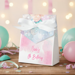 Undersea magic mermaid birthday bash favor boxes