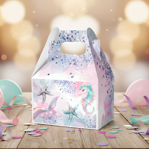 Undersea magic mermaid birthday bash favor boxes