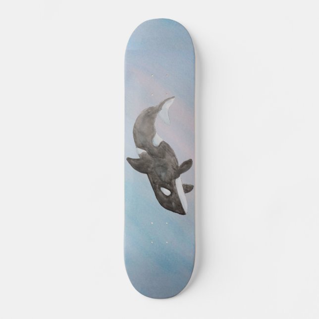 Undersea Marine Mammal Killer Whale Orca Skateboard (Front)