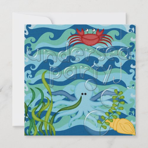 Undersea Party Birthday Invitation