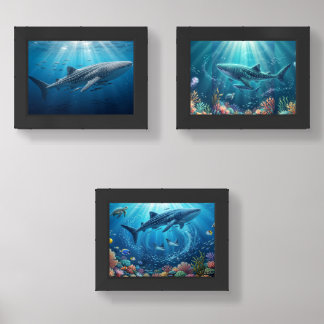 Undersea Shark Marine Life Print Set