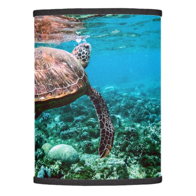 Undersea Tropical Sea Turtle Lamp Shade (Front)