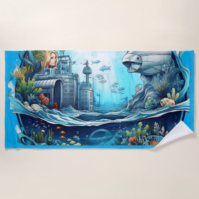  Undersea Wonderland Series Beach Towel (Front)