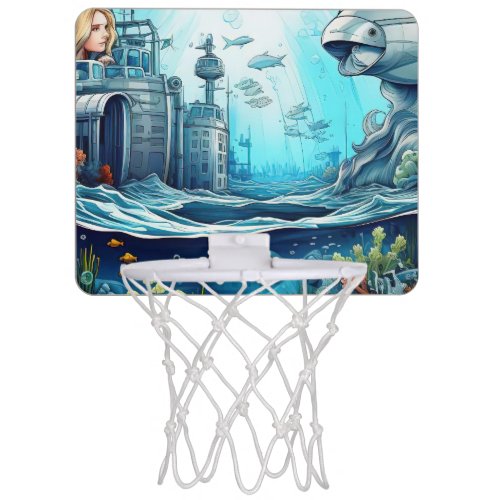  Undersea Wonderland Series Beach Towel Mini Basketball Hoop