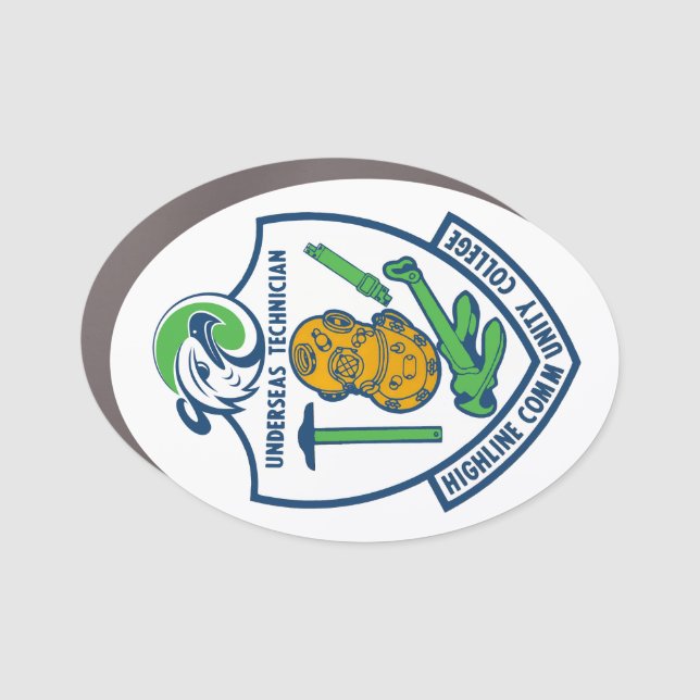 Underseas Tech Crest Car Magnet (Front)