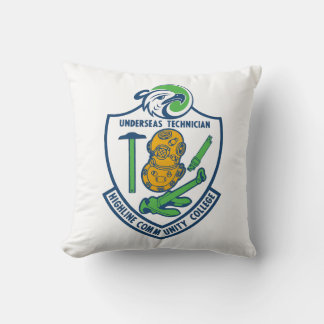 Underseas Tech Crest Throw Pillow