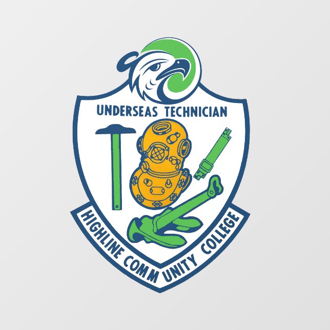 Underseas Tech Crest Window Cling (Sheet)