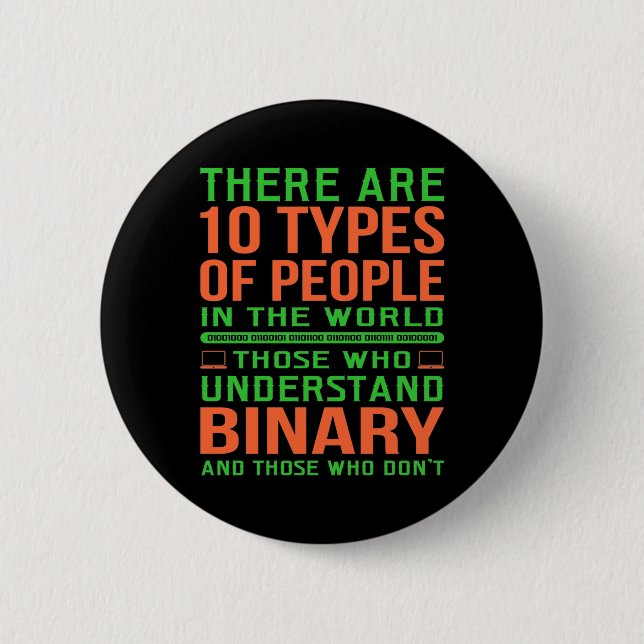 Understand Binary Software Programmer Programming Button (Front)