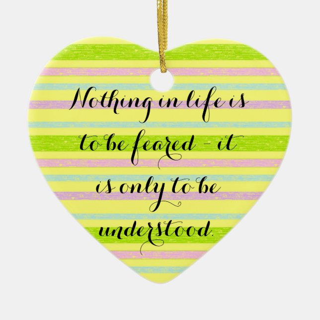 Understand More Curie Quote Ornament (Front)