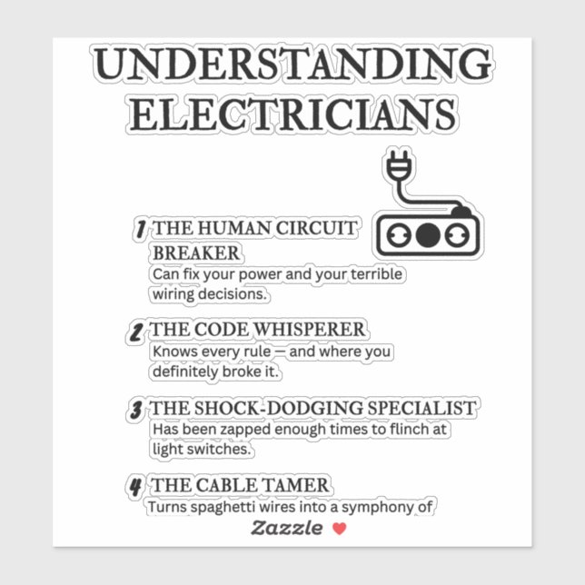 Understanding Electricians Sticker (Sheet)