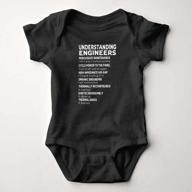 understanding engineers baby bodysuit (Front)