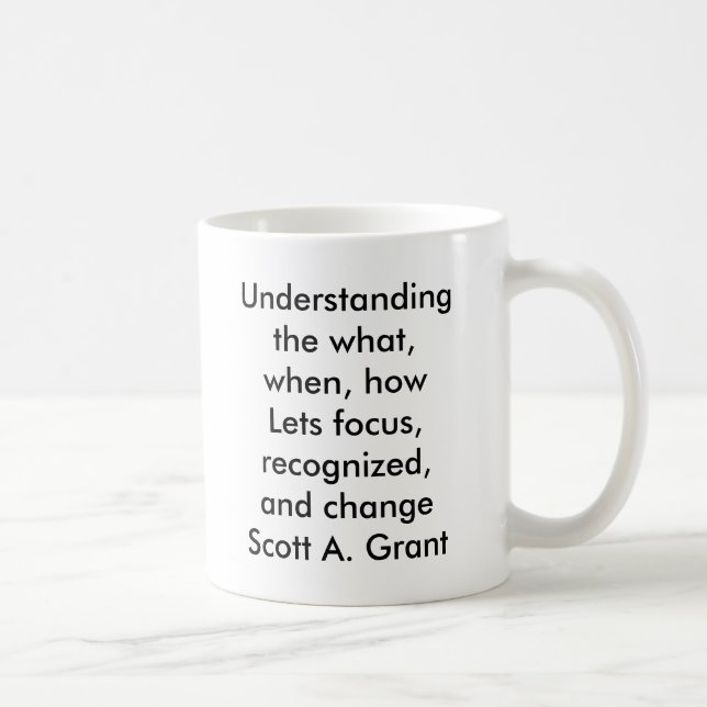 Understanding the what, when, howLets focus, re... Coffee Mug (Right)