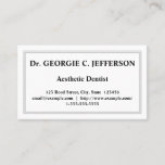 [ Thumbnail: Understated Aesthetic Dentist Business Card ]