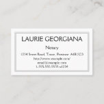 [ Thumbnail: Understated and Restrained Notary Business Card ]