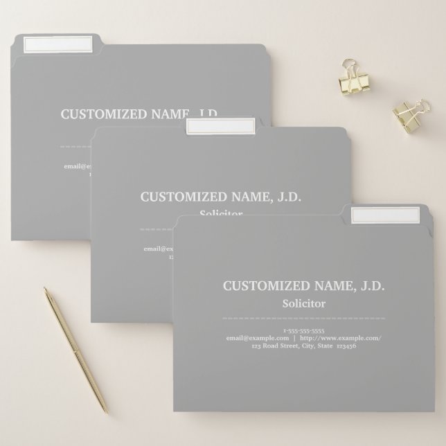 Understated & Clean Solicitor File Folders (Set)