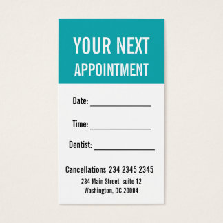 Appointment Reminder Business Cards & Templates | Zazzle