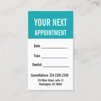 Understated Elegance Bold Appointment Reminder by 911business at Zazzle