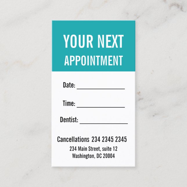 Understated Elegance BOLD Appointment Reminder (Front)