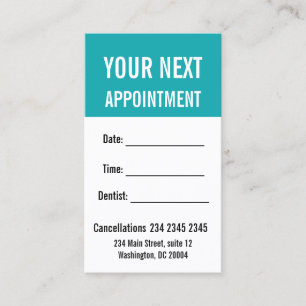 Understated Elegance BOLD Appointment Reminder Card
