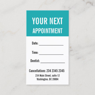 Understated Elegance BOLD Appointment Reminder Card