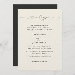 Understated Elegance Wedding Invitation Cream