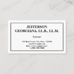 [ Thumbnail: Understated Lawyer Business Card ]