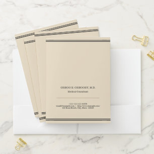 Understated Medical Consultant Pocket Folder