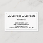 [ Thumbnail: Understated Periodontist Business Card ]