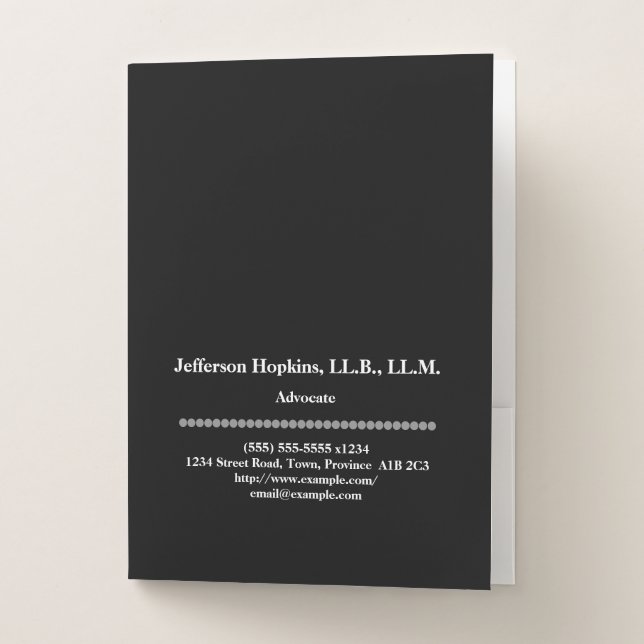 Understated & Simple Advocate Pocket Folder (Front)