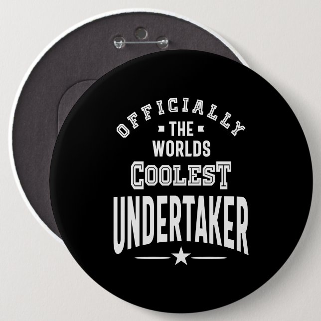 Undertaker Job Title Gift Button (Front & Back)