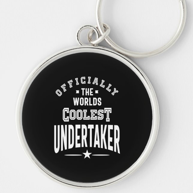 Undertaker Job Title Gift Keychain (Front)