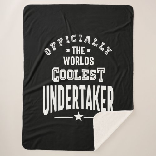Undertaker Job Title Gift Sherpa Blanket