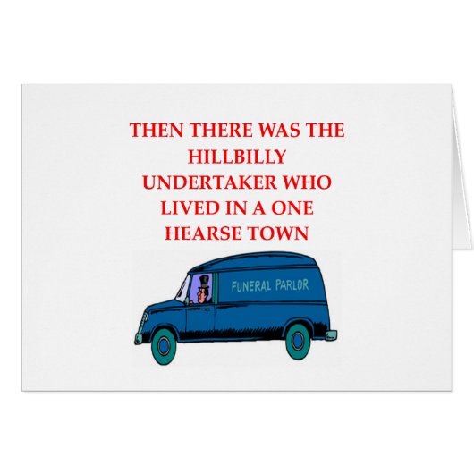 undertaker joke cards (Front Horizontal)