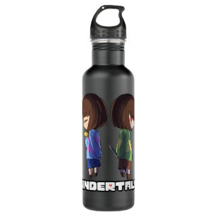 Undertale - chara and frisk  stainless steel water bottle